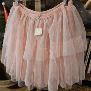 Free People Carrie Tulle Half Slip Skirt | Rose Pink | NWT Size M | Balletcore
